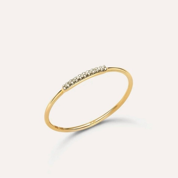 14k Gold Kendra Scott Mila Ring Size 7 - Picture 1 of 4